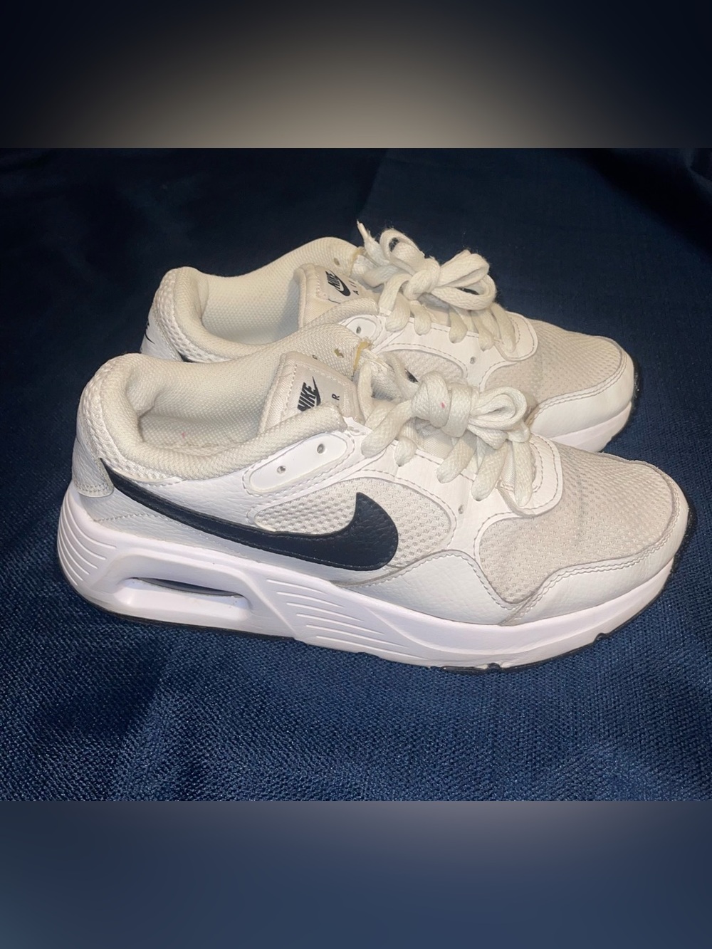 Nike White Athletic Sneakers with Black Swoosh